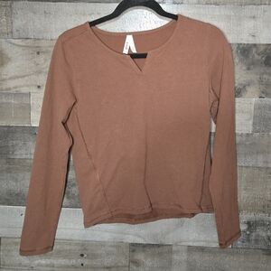 Pact Brown Cotton Long Sleeve